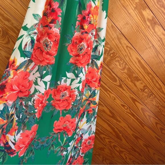 Lulus Still In Paradise Green Floral Print Wrap Maxi Dress - Picture 8 of 11